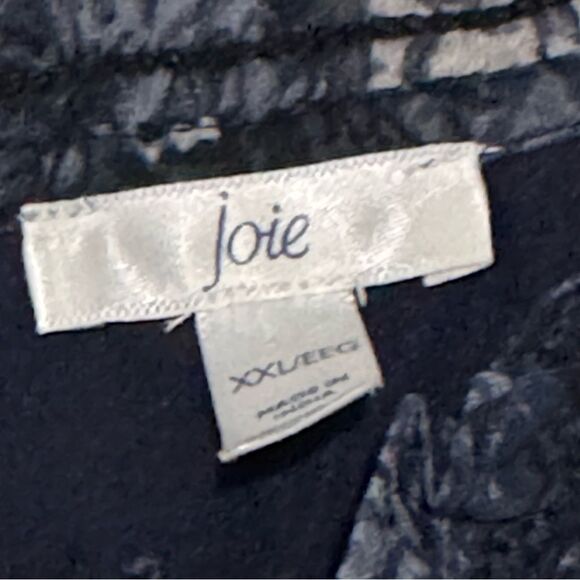 Joie Sleeveless High Neck Dark Blue Floral Mini Dress - Picture 4 of 8